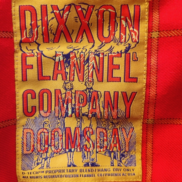 Dixon Red Flannel Checkered Button-Up Shirt - Picture 3 of 6